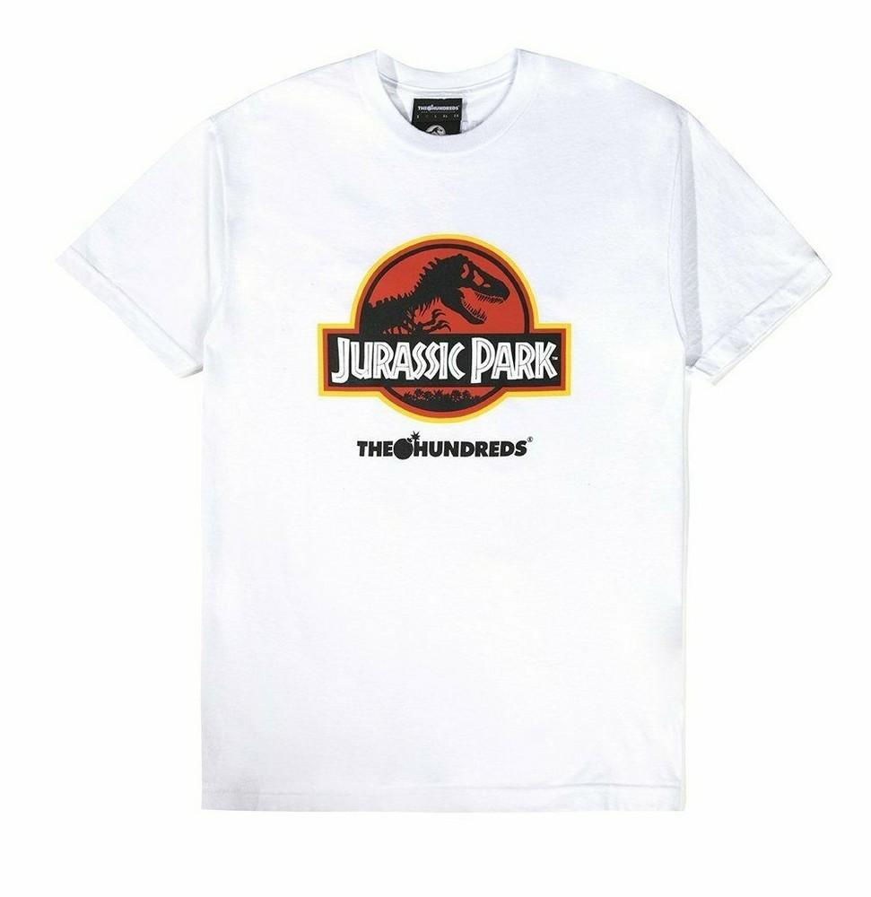 NWT The Hundreds x Jurassic Park Collaboration Jurassic Park Logo T-Shirt White Unisex T-Shirt