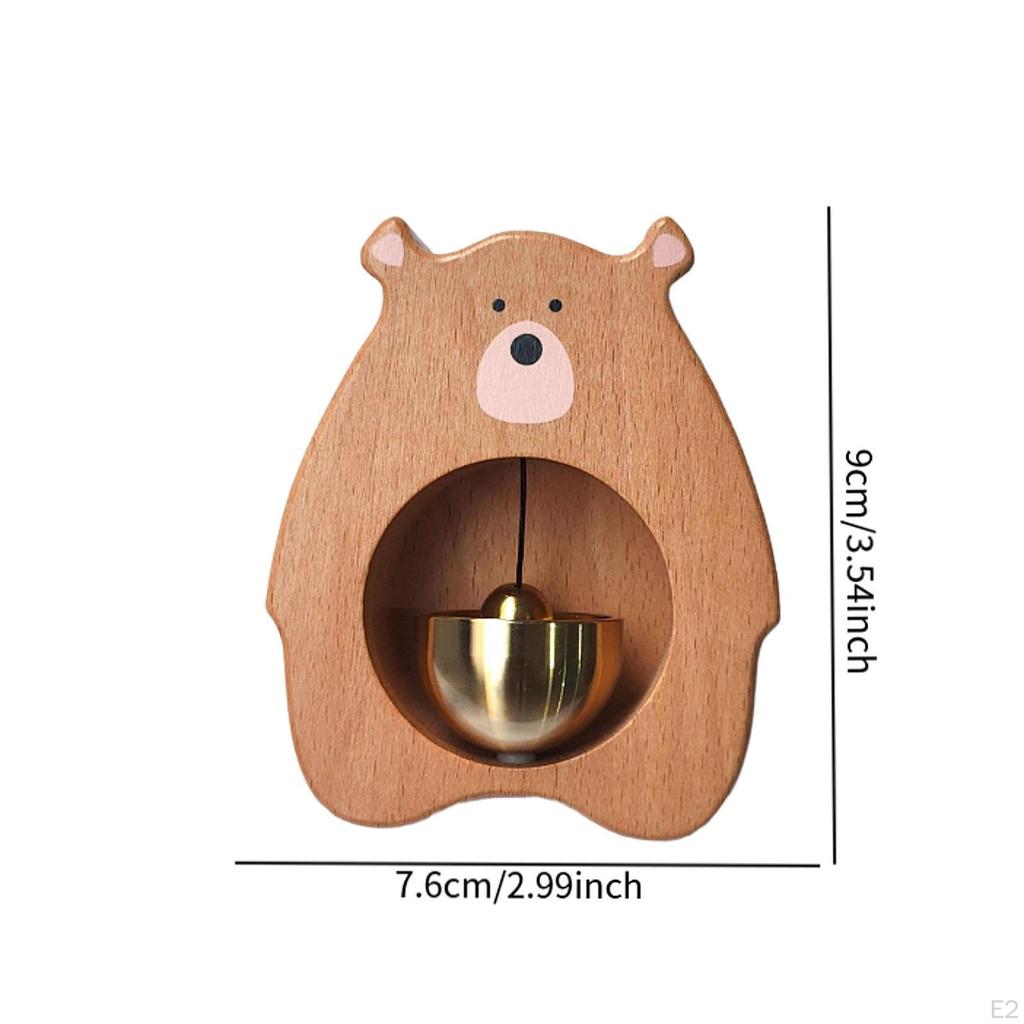 Wood Decorative Refrigerator Sticker Antique Shopkeepers Bell for Door Opening