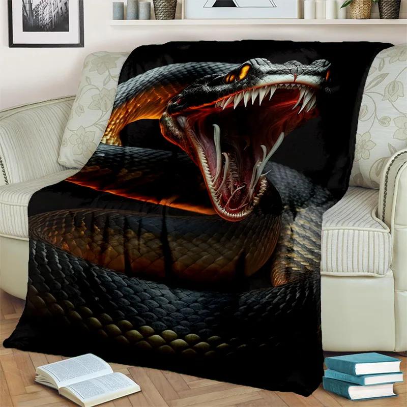 Gothic Snake Serpent Python Viper Blanket,Soft Throw Blanket for Home Bedroom Bed Sofa Picnic Travel Office Cover Blanket Kids