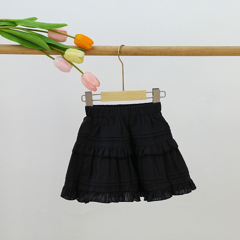 

Девичья юбка миди летний наряд новая милая юбка-торт в стиле принцессы детская плиссированная юбка 140