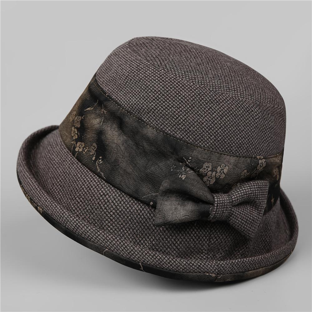 Middle-Aged Mother Hat Ladies Season Casual Warm Bucket Hat Grandma Old Man Foreign Air Basin Hat