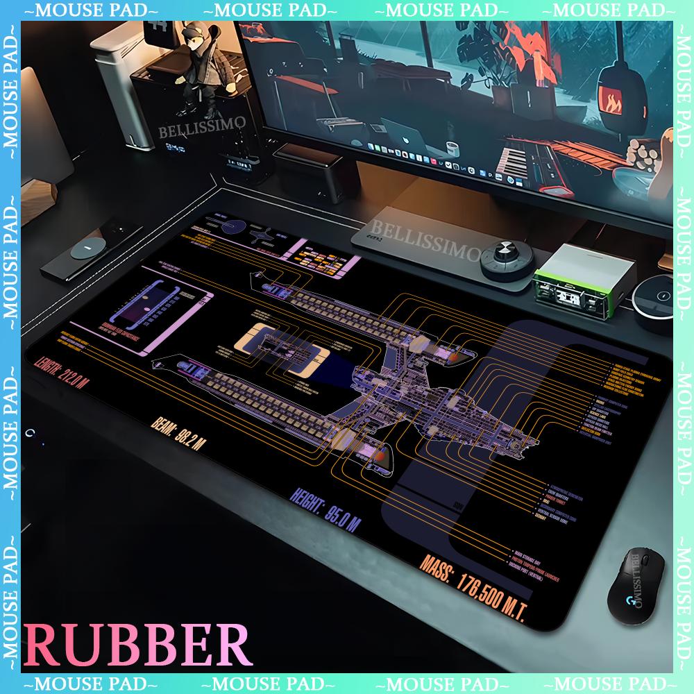 Large rubber nonslip game mat computer game player star trek XXL mouse pad cartoon keyboard mousepad desktop computer desk mats