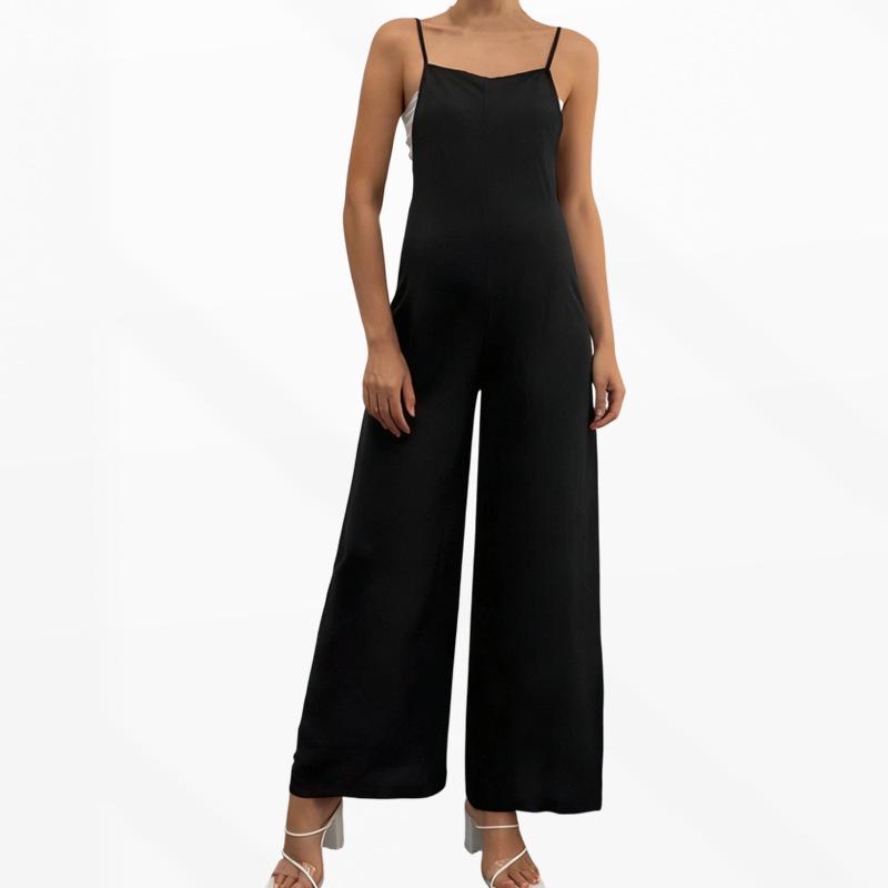 

Black Wide-Leg Maternity Overalls: High-Elasticity, Belly Support, Stylish, and Comfortable. US/EU L чорний