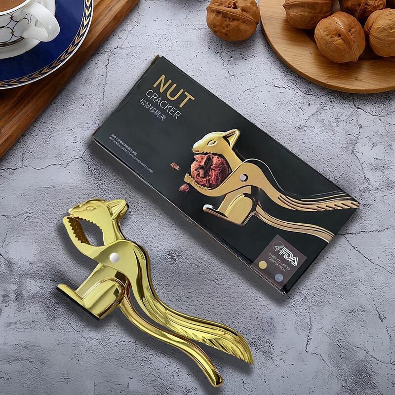 

Squirrel-Shaped Gold Nut Cracker Set (2-Pack)