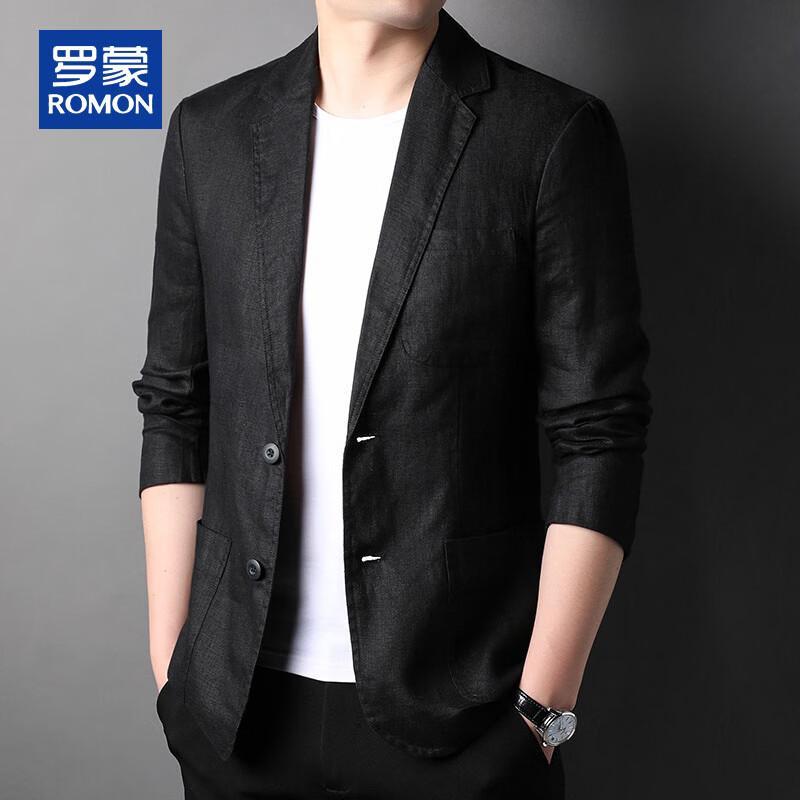 

ROMON Men s 100% Linen Slim Fit Blazer XL