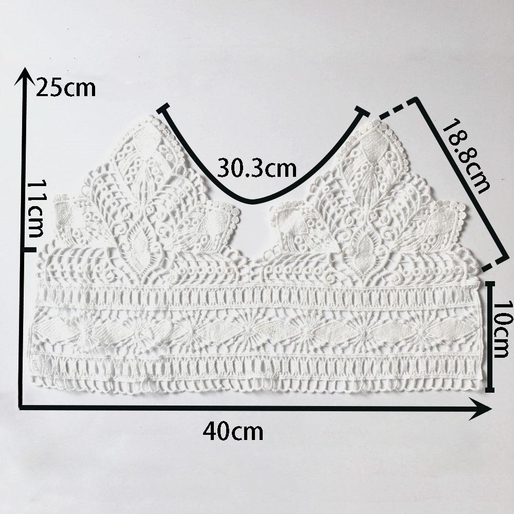 Weiß I Milchseide Stickerei Hohlrücken Kragen Nähen Spitze Zubehör DIY Nähen Dekorativer Kleidungskragen Zubehör