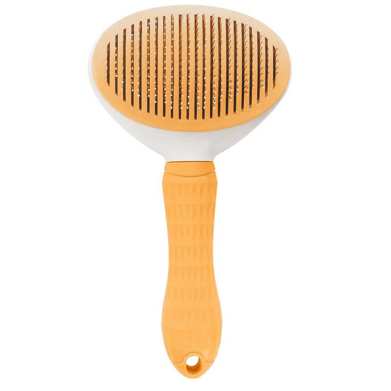 

Essential Pet Grooming Tools: Cat Massage Brush, Dog Hair Removal Brush, Stainless Steel Needle Pet Comb Opp pocket -Fine needle жовтий