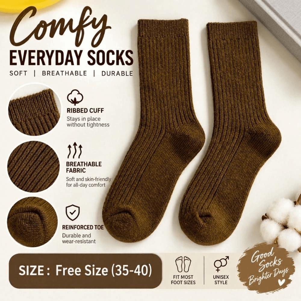 Thicken Mid-Calf Socks Warm Long Stockings New Knitted Socks Daily Wear