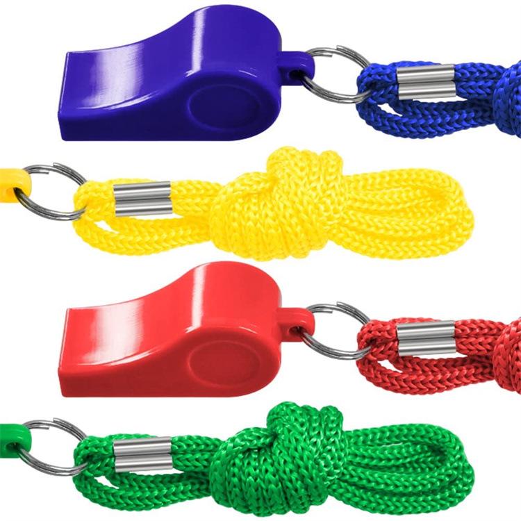 Multicolor ABS Referee and Cheerleader Pom-Pom Whistle for Outdoor Games