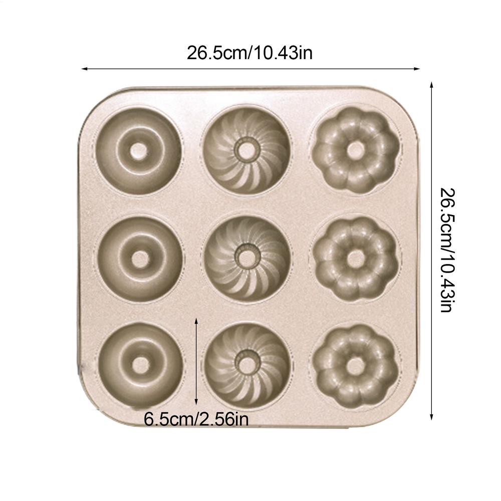 6/9/12 Hole Reusable Baking Tray Baking Pan Carbon Steel Cake Baking Mold Non-Stick Muffin DIY Cake Pan Moulds Donut Baking