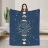 Sun and Moon Blanket Mysterious Star Fuzzy Awesome Soft Throw Blankets for Home Summer