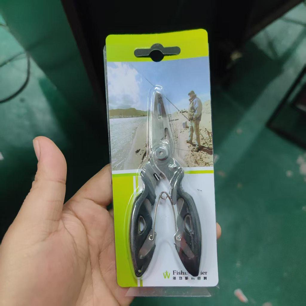 Stainless Steel Multifunctional Bent Nose Fishing Pliers with Scissors and Dyneema Line Cutter
