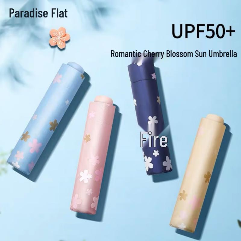 Heaven Dual-Use Cherry Blossom 3-Fold Umbrella