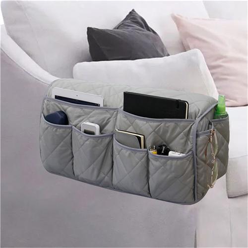 Sofa Armrest Organizer with 14 Pockets Bed Recliner Couch Arm Chair Bedside Caddy Storage for Cell Phone TV Remote Control