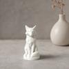Geometric Faceted Fox Figurine, 3D Printed Sitting Fox Statue, Modern Art Fox Sculpture, Collectable Desktop Ornament for Home Table Shelf Decor