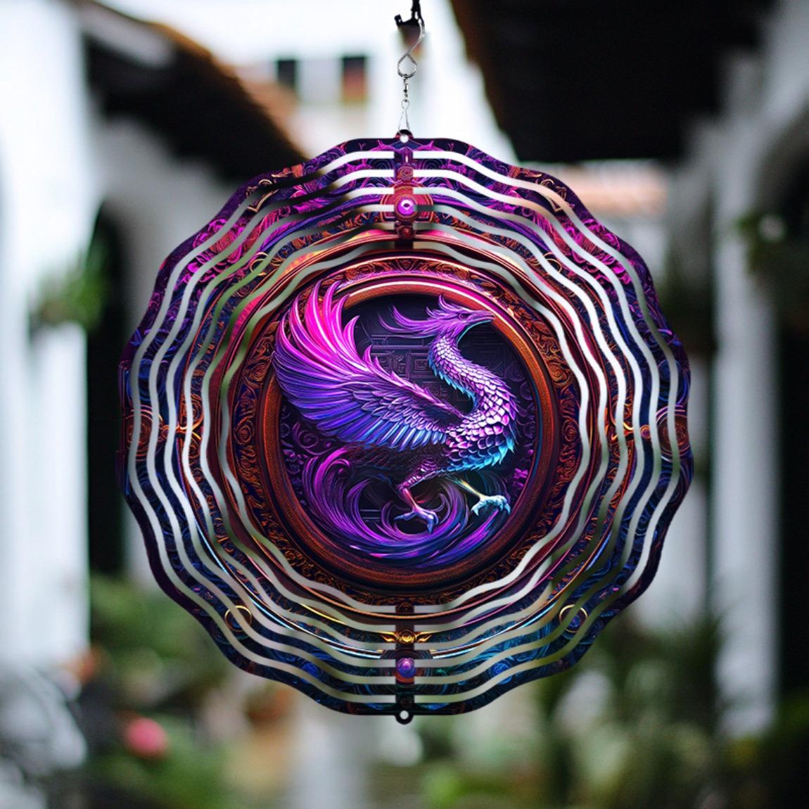 

10 Inch Wind Spinner No Batteries Needed Double Sided Design with 360 Rotating Hook for Garden Patio Yard Decor Gift for Family Friends Mom Wife 01A