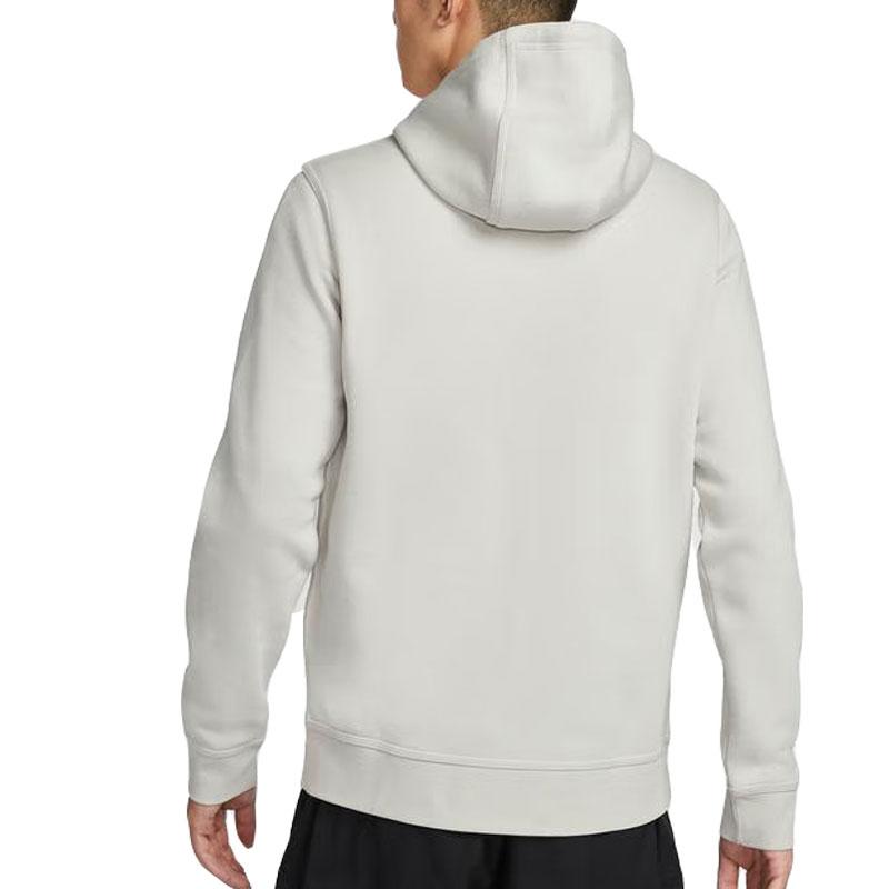 Nike Comfortable Casual Soft Fleece Warm Hooded Pullover Sweatshirt Men Sweatshirt Light-Bone White 623453-072
