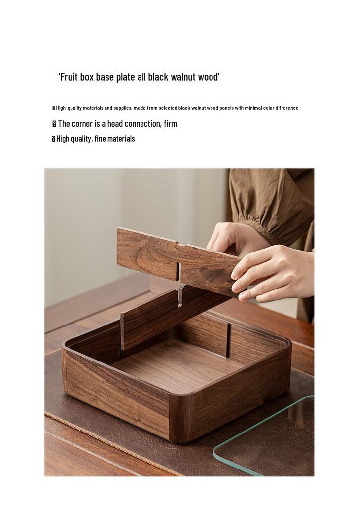 Walnut Wood Multi-Layer Nut and Snack Box