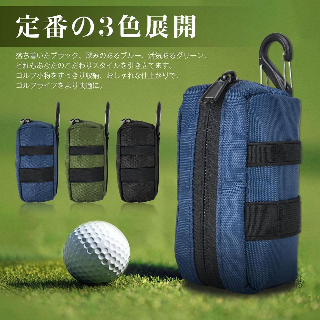 Golf Ball Box Ball Bag with Carabiner Easy To Put Hard To Fall Perfect for Lightweight and Functional Golf Bag Set Made of 1680D Nylon [Gineman] In,