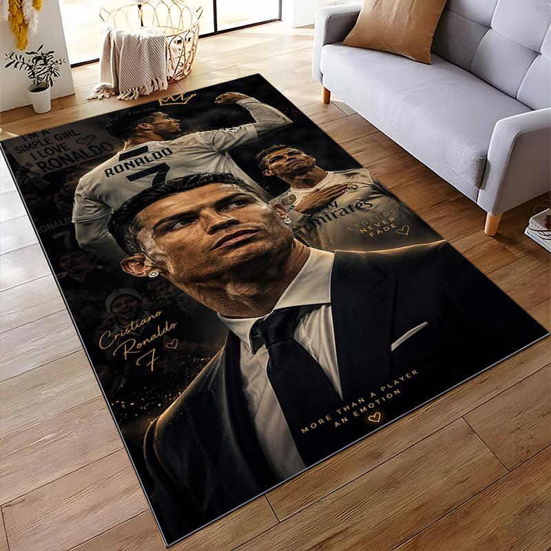 Cristiano Ronaldo-themed Rug with Iconic Designs Non-slip Rug Suitable for Living Room and Bedroom Sofas