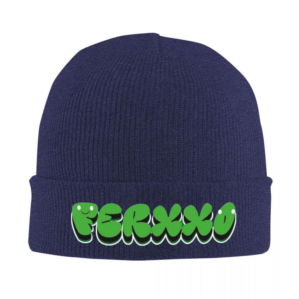 Feid Ferxxo Logo Knitted Hat Beanie Autumn Winter Hat Warm Unisex Hip-hop 90s Rapper Cap Men Women