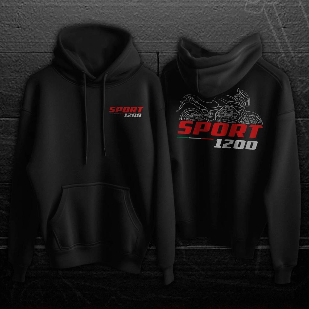 Pour les fans de Moto Guzzi 1200 Sport 2006-2013 – Sweat à capuche avec illustration Moto Animals