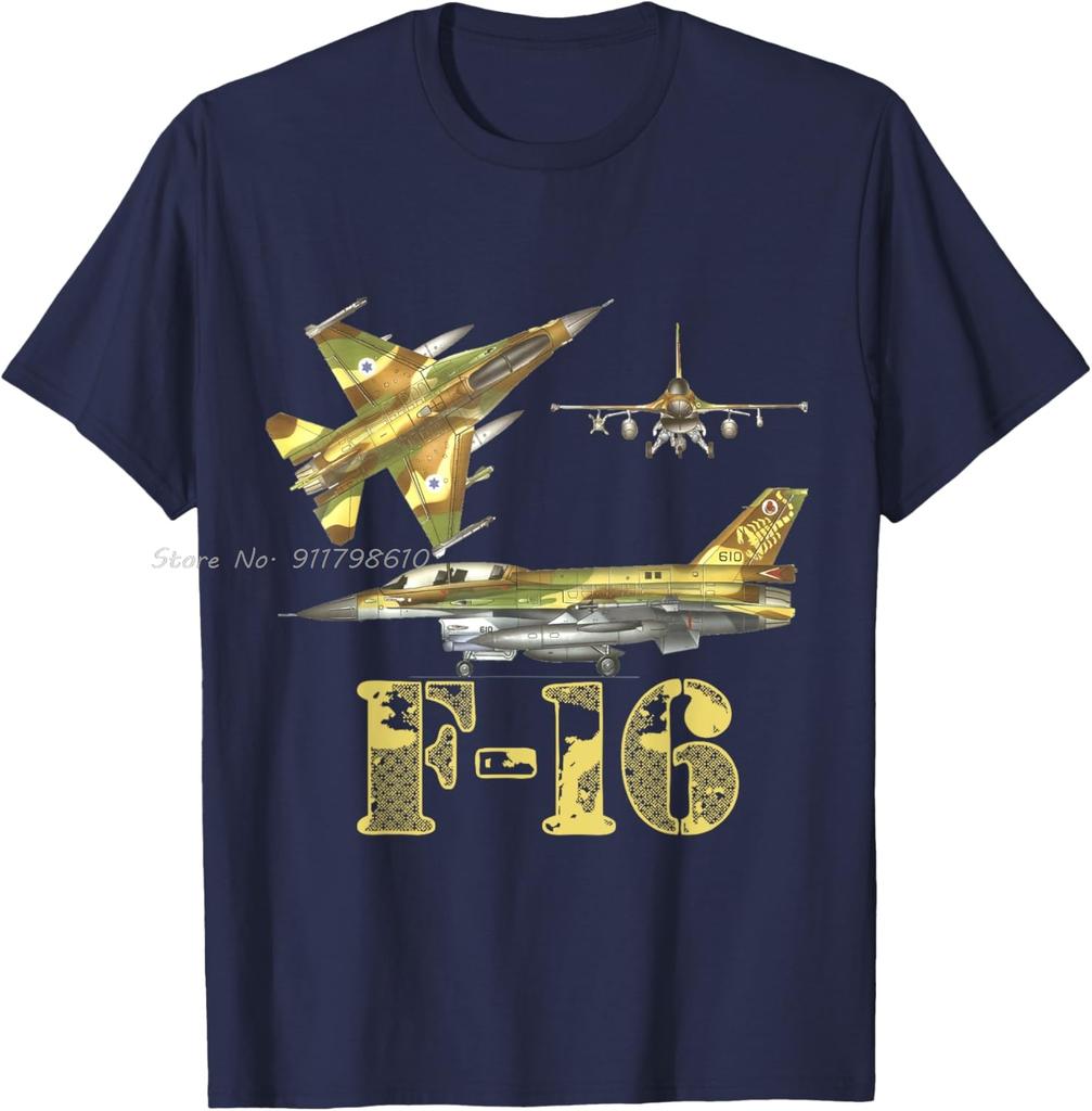 F16 Jet Aircraft Fighter Jet Blueprint Design Cotton Tshirt Casual Unisex Tops Tees Summer Men's Clothing Oversized T-shirt