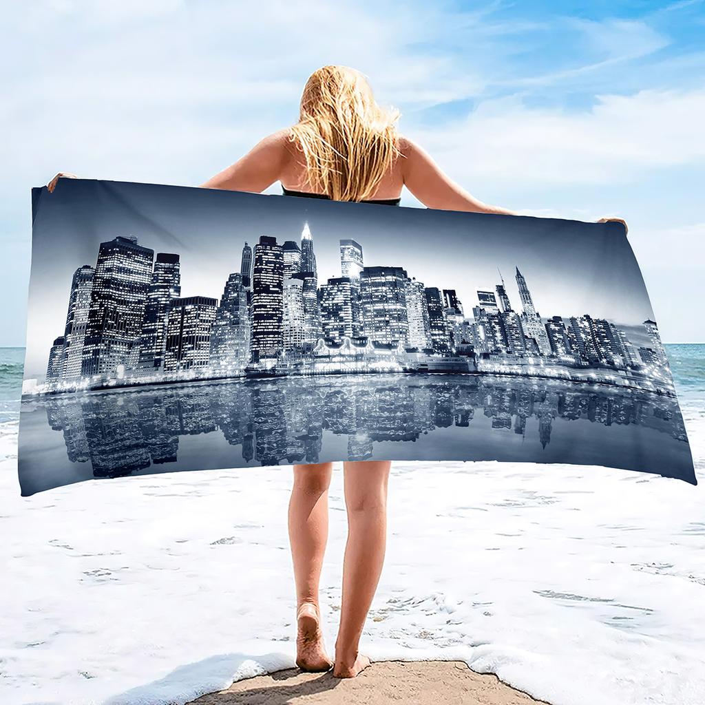 Comfy Bath Towels New York Soft Bathing/Beach/Camping Towel Large Size Quick Wash and Dry Sand Proof Lightweight Bath Towels