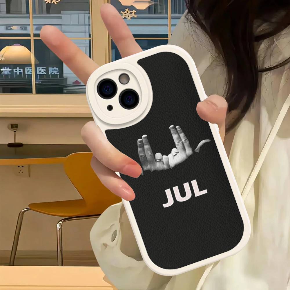Rapper JuL C'est Pas Des Lol For IPhone 16 15 14 16E 13 12 11 Pro Max Plus Phone Leather Case