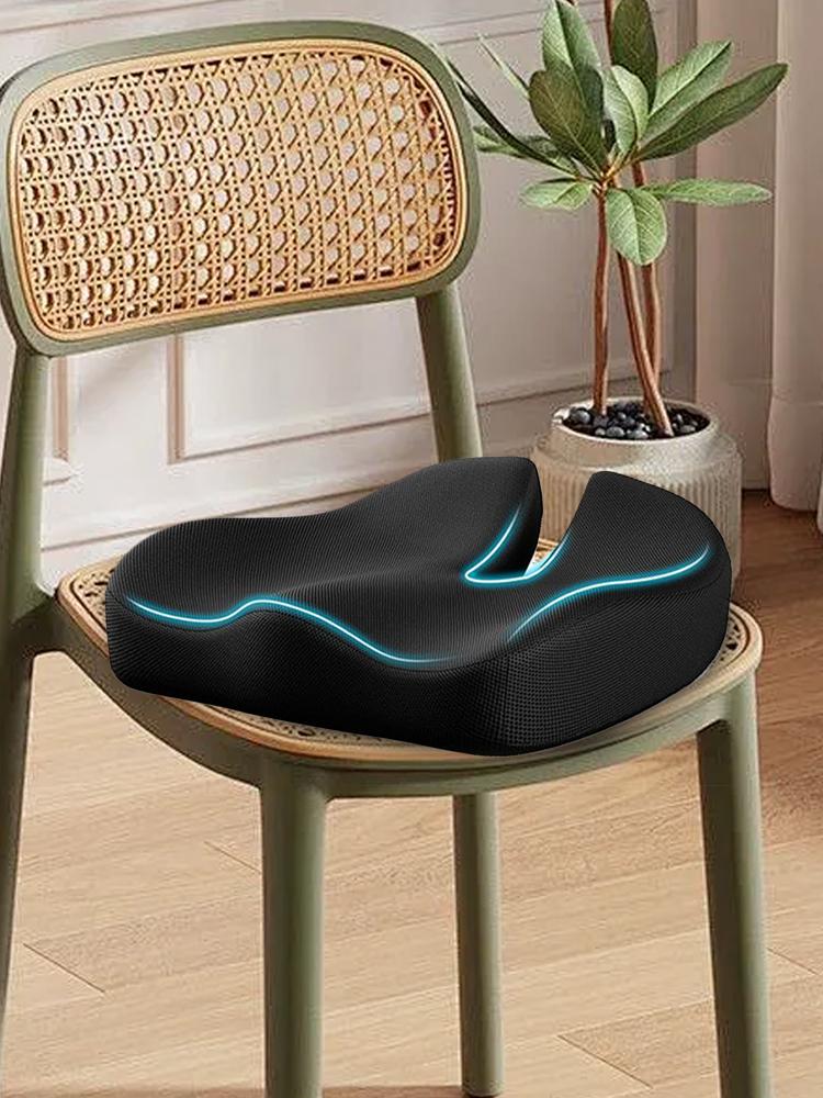 Memory Foam Seat Cushion Breathable Soft Seat Pad Ergonomic Chair Cushion Non Slip Sitting Pad for Buttocks Tailbone