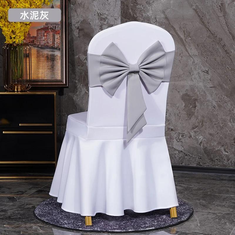Spandex High Quality Chair Sash Fit All Chairs With Decorative Ready Made Bow Tie Knot Ideal for Wedding and Event Decoration