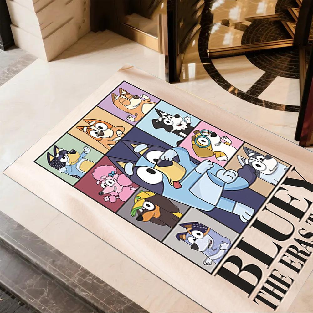 Bluey Bingo Adventure Floor Mat Suitable for Dormitory Decorate room Kitchen Game Room Antislip Carpet Anime Office Decor
