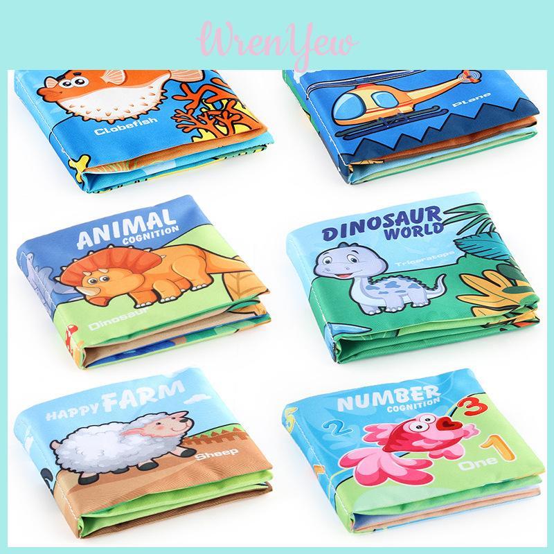 Soft Baby Cloth Book 0-3 Years Old Tear-proof Early Educational Toy With Sound Paper For Infant Toddler