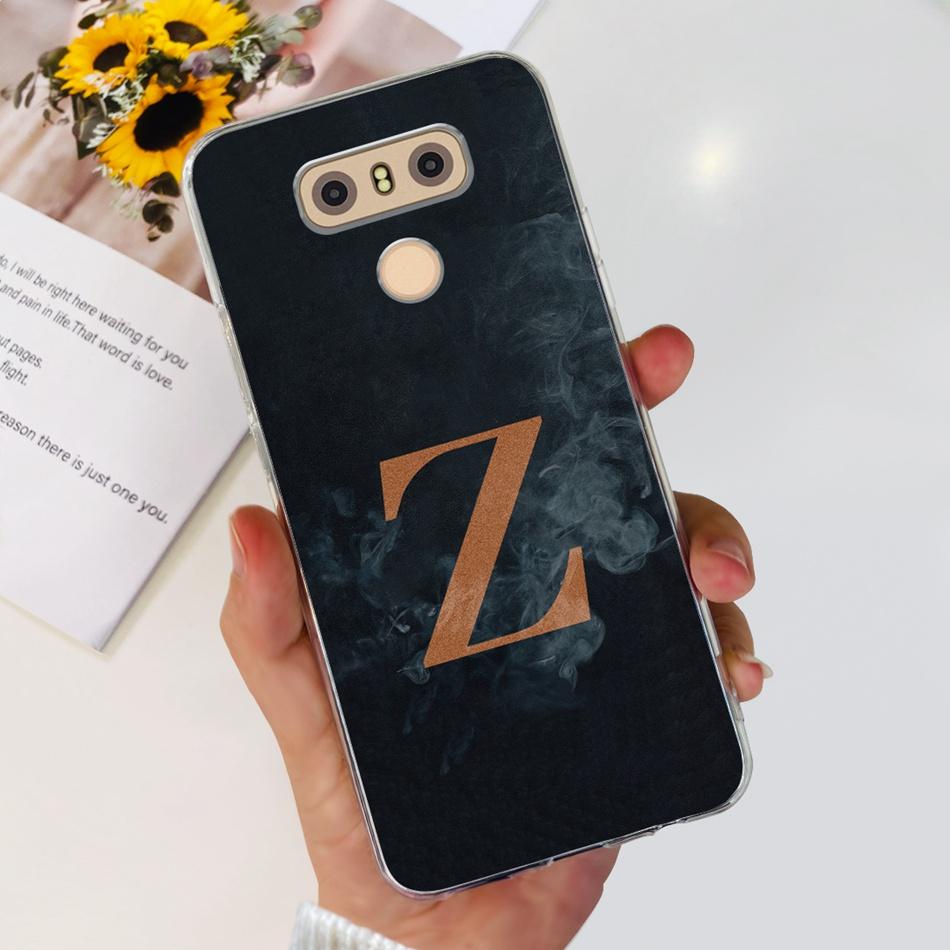 Für LG G6 Plus Handyhülle LG G6+ G 6 G6plus G600L G600K G600S H870 H871 Mode Buchstabe Weiches Silikon Klares TPU Schlanke Rückabdeckung