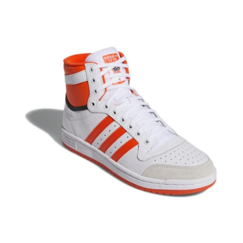 Adidas Originals Top Ten High White Team Orange Sneakers S24136