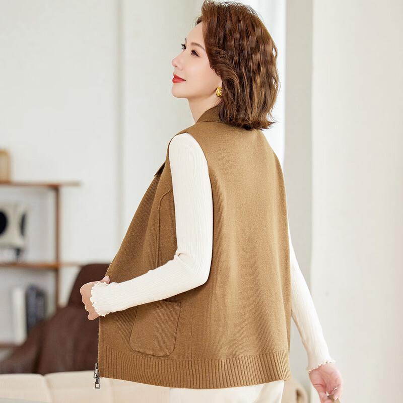 

Вязаный жилет-кардиган на осень для женщин L