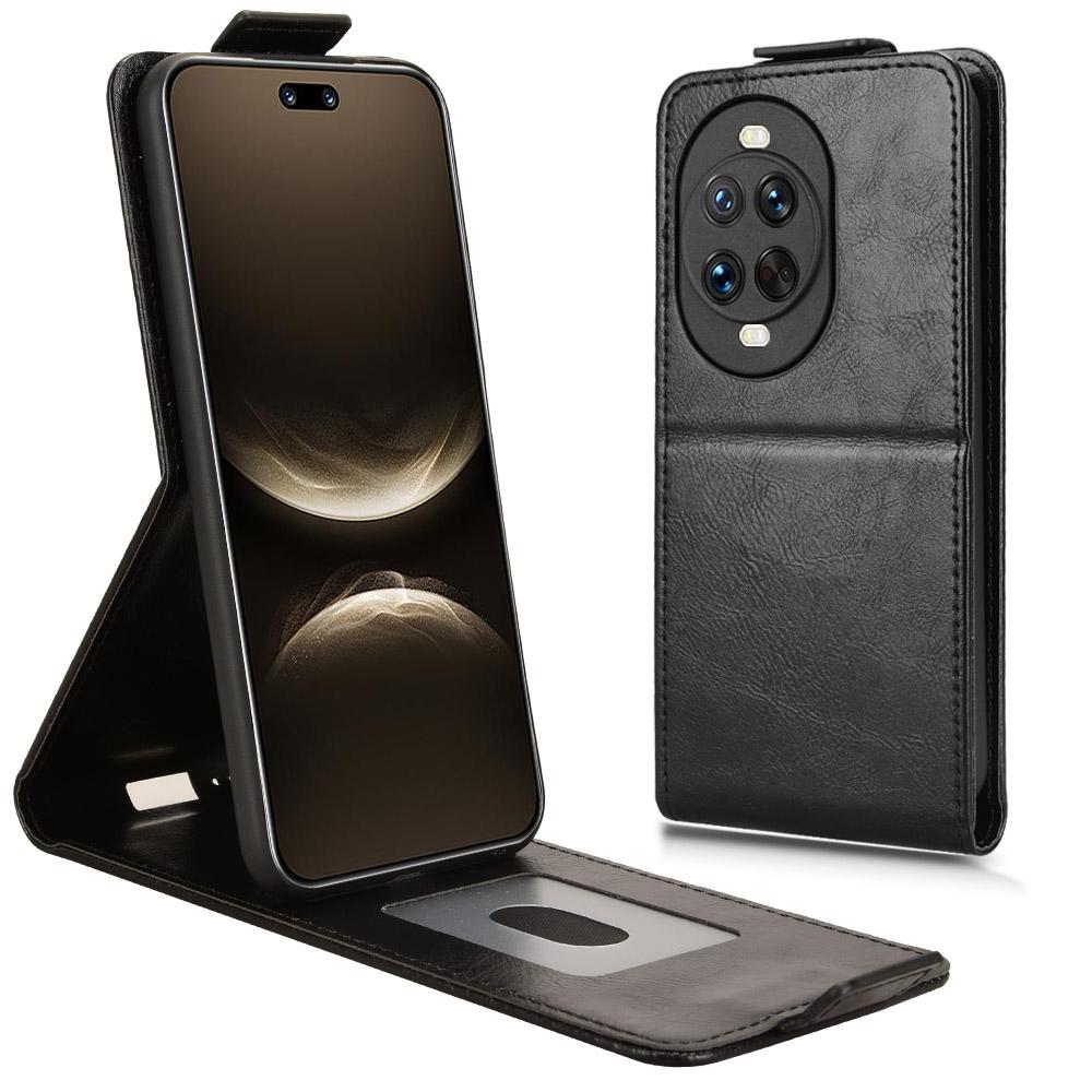 

Для Huawei nova 14 Pro 5G Чехол-подставка Магнитная застежка Вертикальный флип Кожаный чехол для телефона с держателем для карт Black