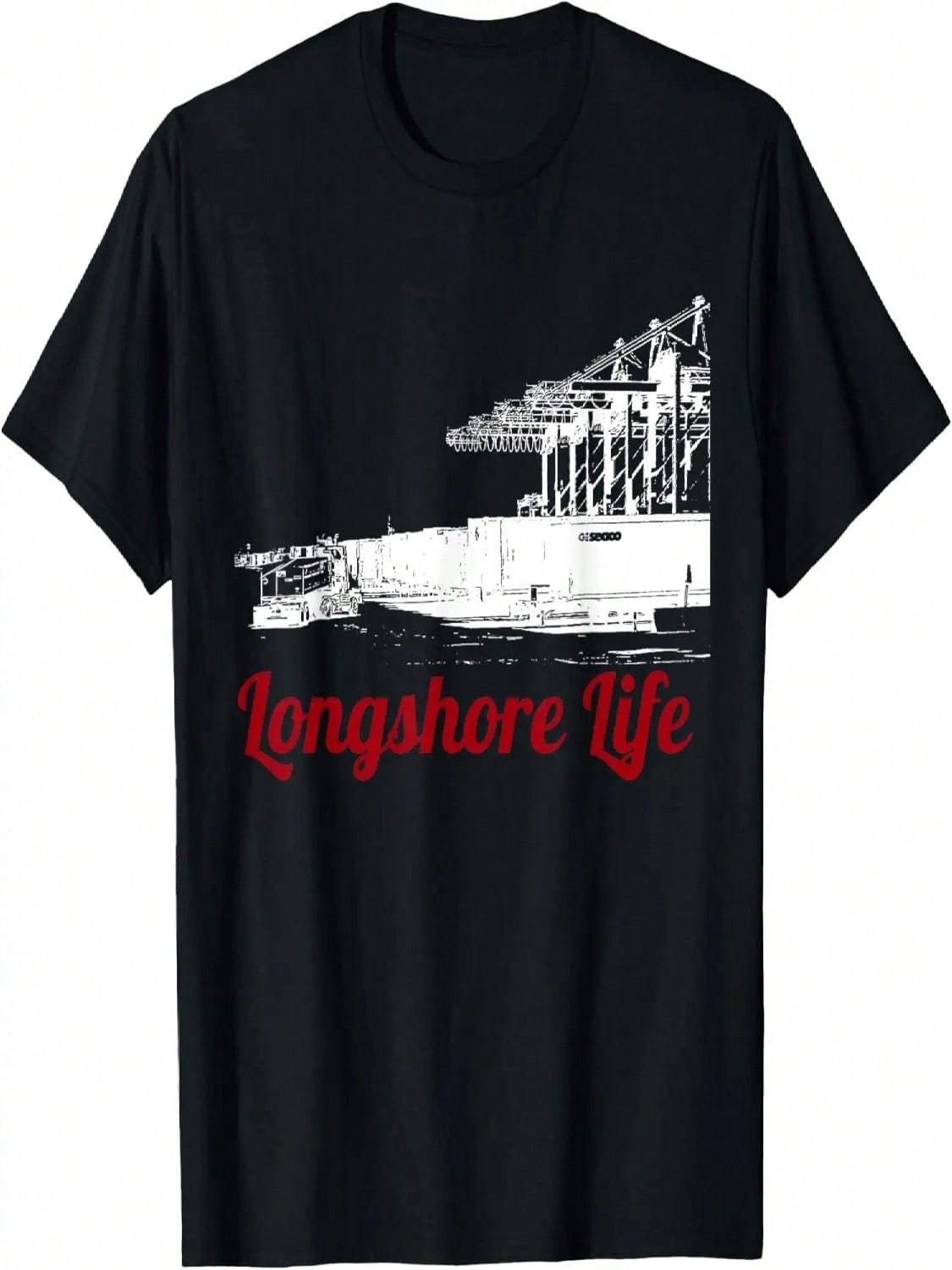 LONGSHORE LIFE ILWU CRANES CONTAINERS UTR T-Shirt S разноцветный