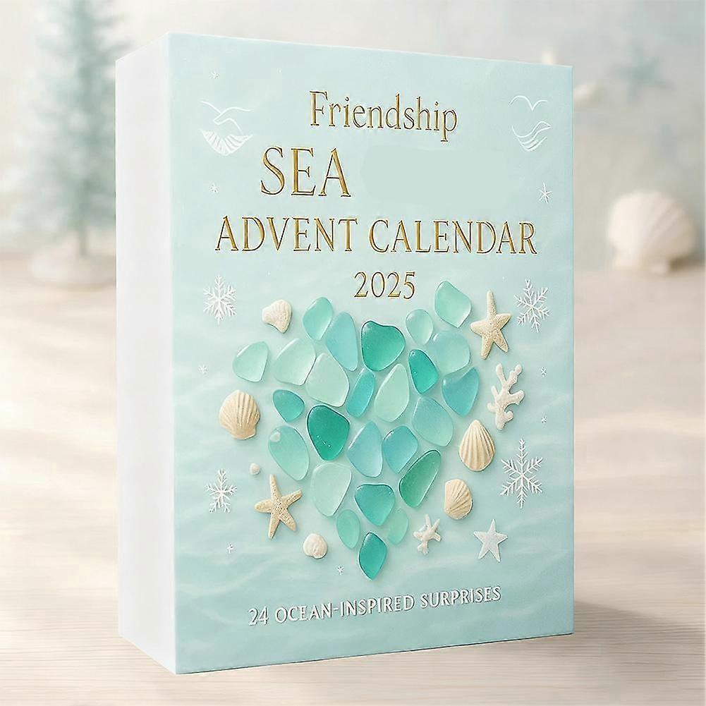 Sea Glass Festival Tree Advent Calendar, 2D Acrylic Sea Glass Tree 24 Days a a
