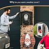 Stație de Încărcare din Aluminiu Acoperiș Protector Husa de Protecție Ploaie Capac Port Încărcare Mașină Suport de Perete Acoperiș Stație de Încărcare Vehicul Electric