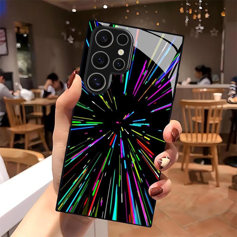 2D Mobile Phone Case with Flowing Transition Pattern for Samsung S26 S25 S24 S23 S22 S21 S20 A56 A36 A16 Glass Protective Cover