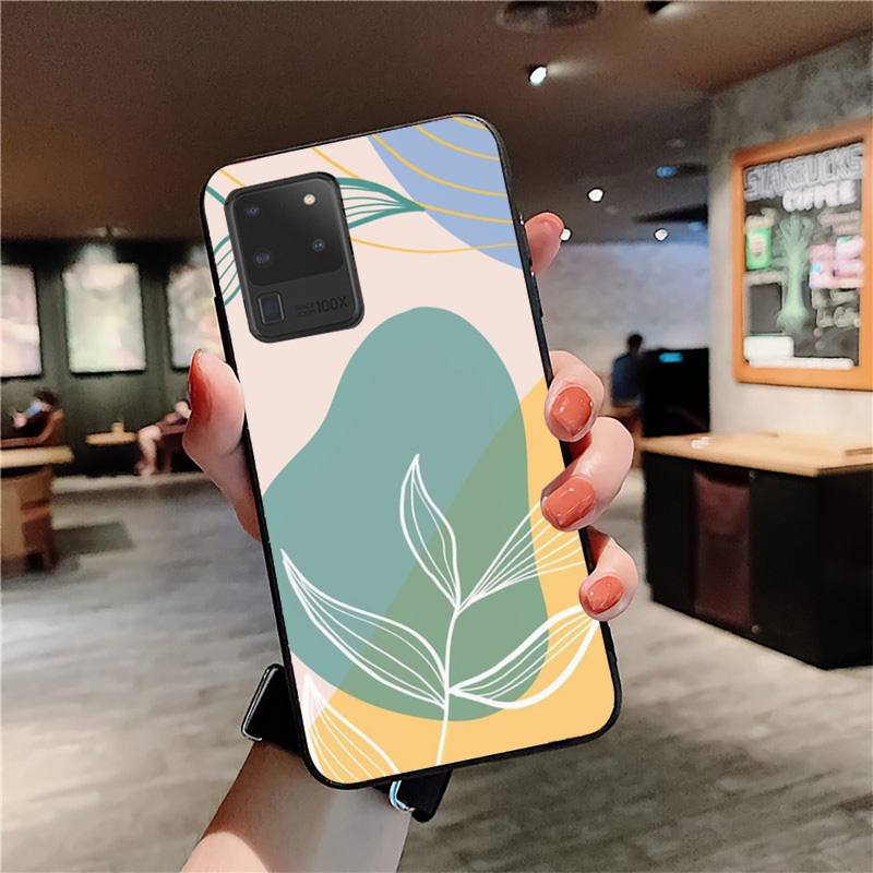 

Чехол для телефона Watercolor Paint Flower Leaf для Samsung S20 lite S21 S10 S9 plus для Redmi Note8 9pro для Huawei Y6 Y7 prime 2019