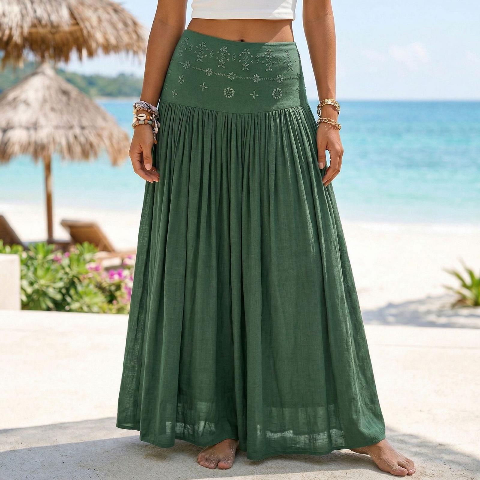 Sequin Skirt Glitter Skirt Women s Elastic Waist Glitter Skirt With Women s Sequin Skirt Glitter Skirt Elastic Waist Skirt Skirt M зелёный