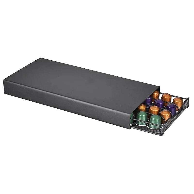 

JJTHNCR Ящик для кофейных капсул, ящик для хранения 40 капсул, практичный держатель для кофейных капсул, подставка для хранения, ящик для кофейных принадлежностей
