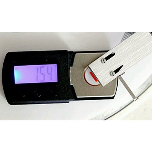 Hochpräzises Tonarmwaage für LP-Audiogeräte. Misst den Nadeldruck bis zu 5g in 0,01g-Schritten.