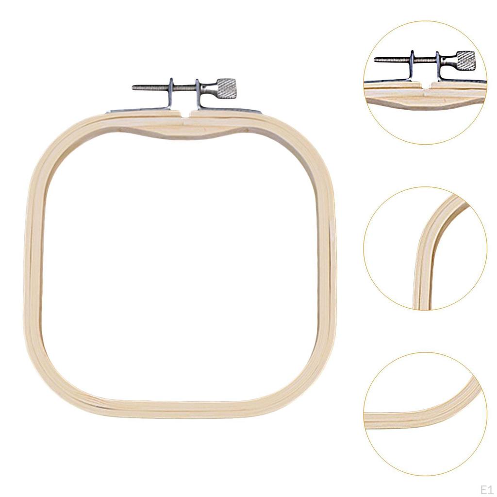 2 Pieces Bamboo Hoop Embroidered Stretch Tool Ring Reusable Decor Quilting Sewing Embroidery