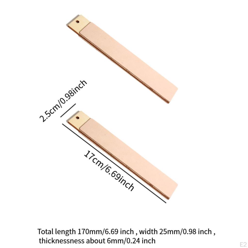 2x Leather Strop Straight Sturdy Easy To Use Portable Knife Shaving Sharpening Board for