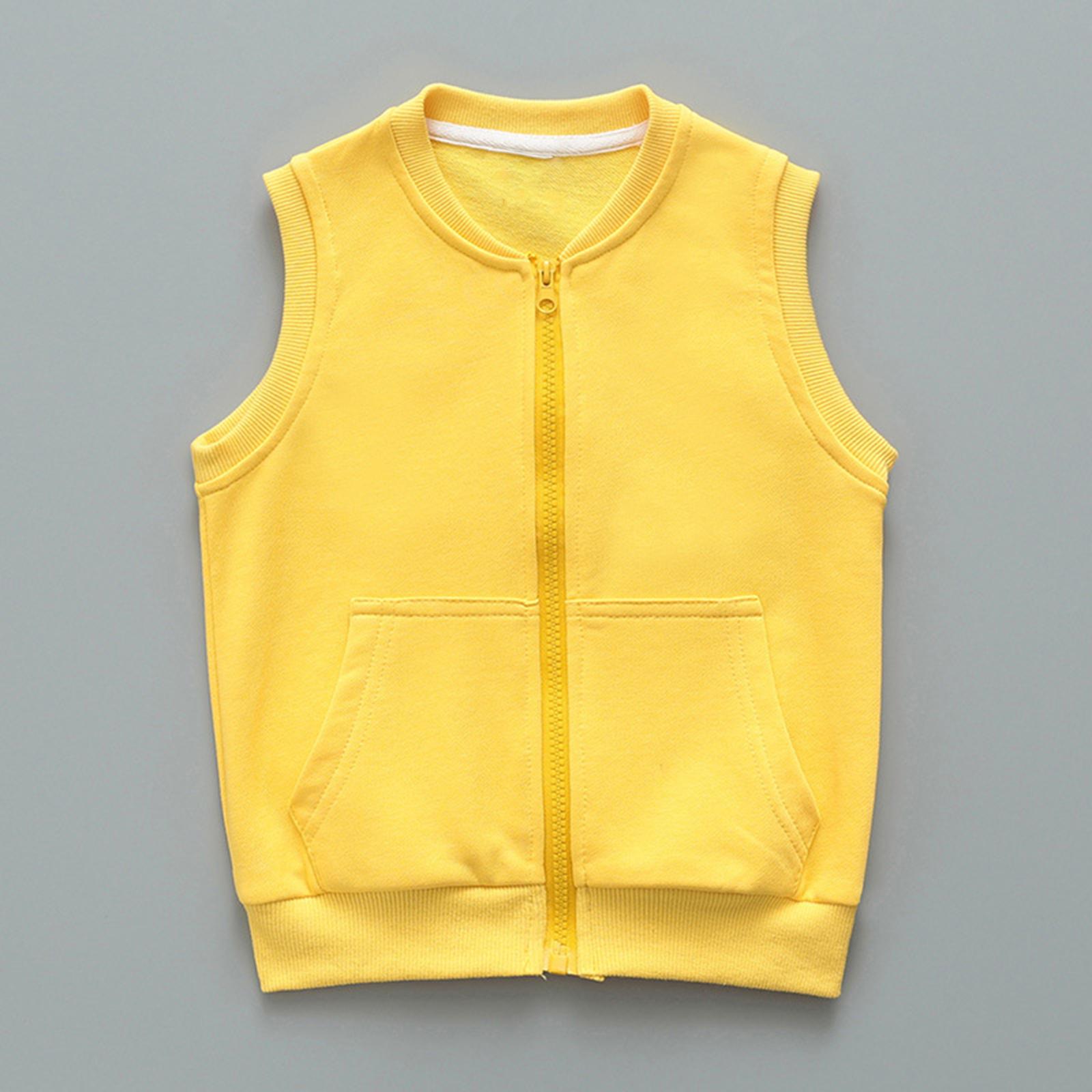 

Children s Solid-color Vests Cardigan Jackets For Girls And Boys 150
