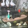 Chinese Boat Ornament Miniature Aquarium Display Wooden Landscape Decoration
