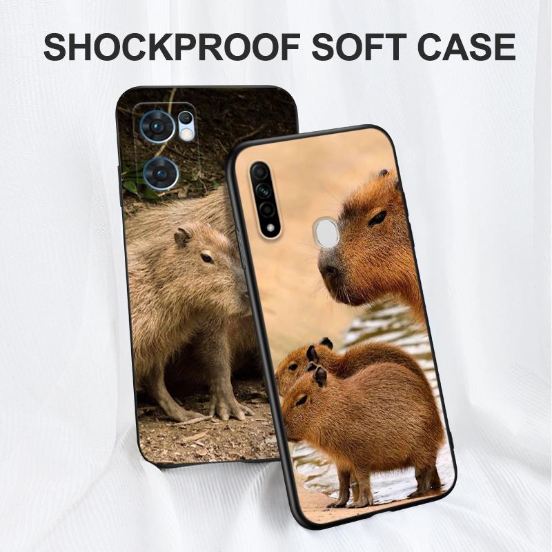 Black Tpu Case For Vivo Y01 Y2 Y12S Y12A Y50 Y15 Y15A Y15S Y17 Y3 Y11 Y50 Y50T Y51S 2019 2020 5G Capybara